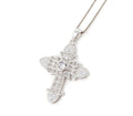 Vintage Cubic Zirconia Cross Heart Sterling Silver Pendant Necklace | Jewelry > Necklaces > Pendants | Wiccan Center