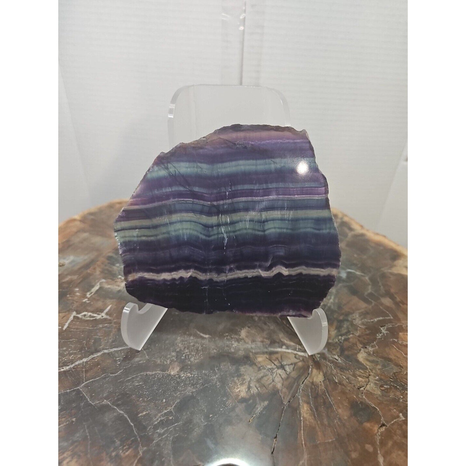380G Natural beautiful Rainbow Fluorite Crystal flake original stone specimen | Mineral Specimens | Wiccan Center