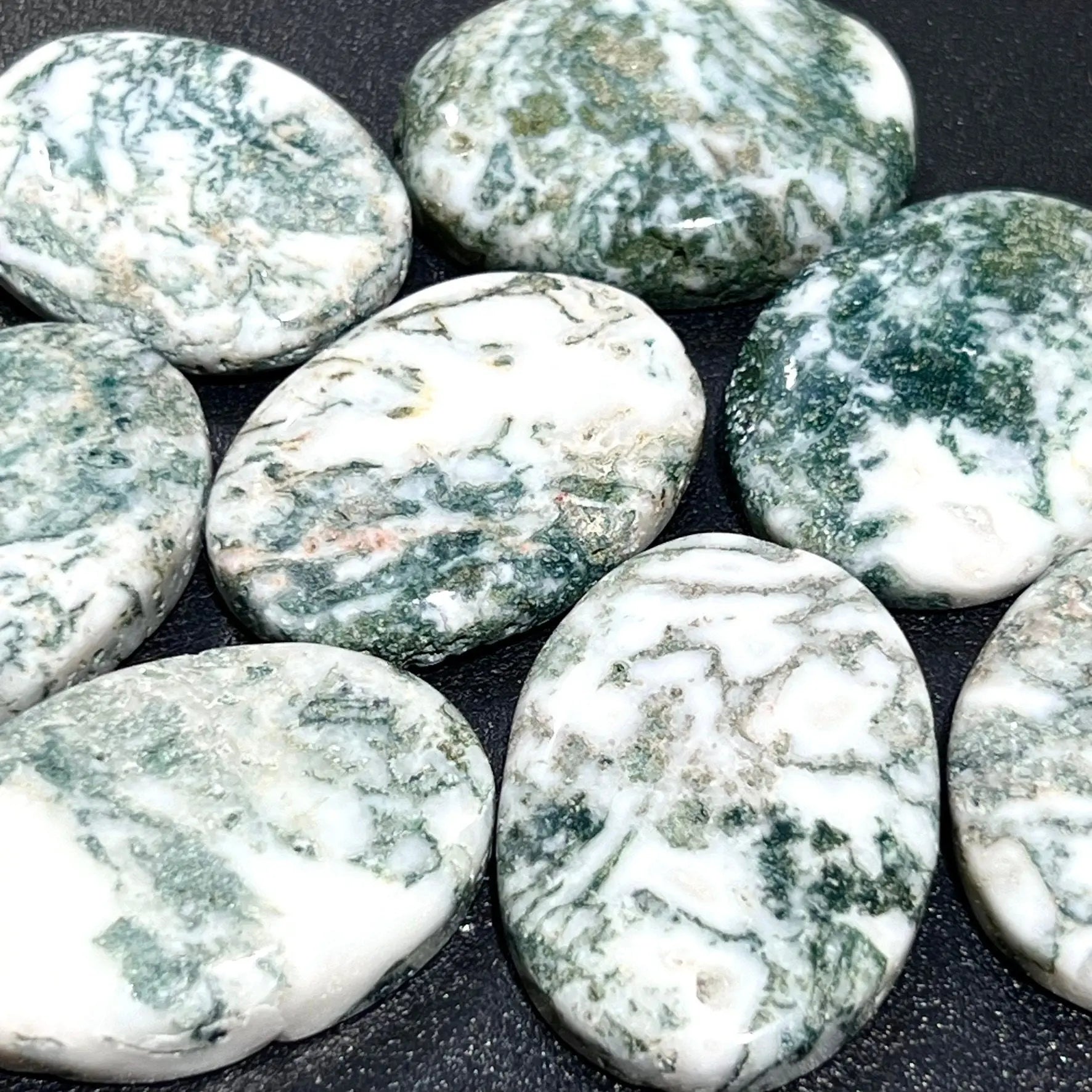 Tree Agate Cabochons Mixed Shapes And Sizes Bulk Wholesale Gemstone Jewelry Supply | Craft Supplies & Tools > Beads, Gems & Cabochons > Cabochons | Wiccan Center