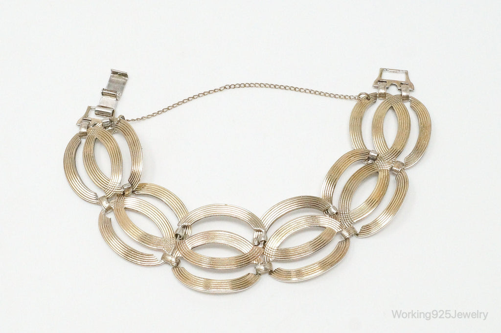 Vintage Designer Symmetalic 14K Gold Art Deco Sterling Silver Bracelet | Jewelry > Bracelets | Wiccan Center
