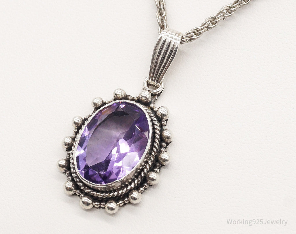 Vintage Amethyst Sterling Silver Chain Necklace | Jewelry > Necklaces > Pendants | Wiccan Center