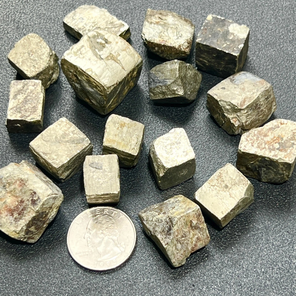 Gold Iron Pyrite Crystal Cubes Rough Raw (By The Piece or Pound) Fools Gold Wholesale | Home & Living > Home Decor > Home Accents > Rocks & Geodes | Wiccan Center
