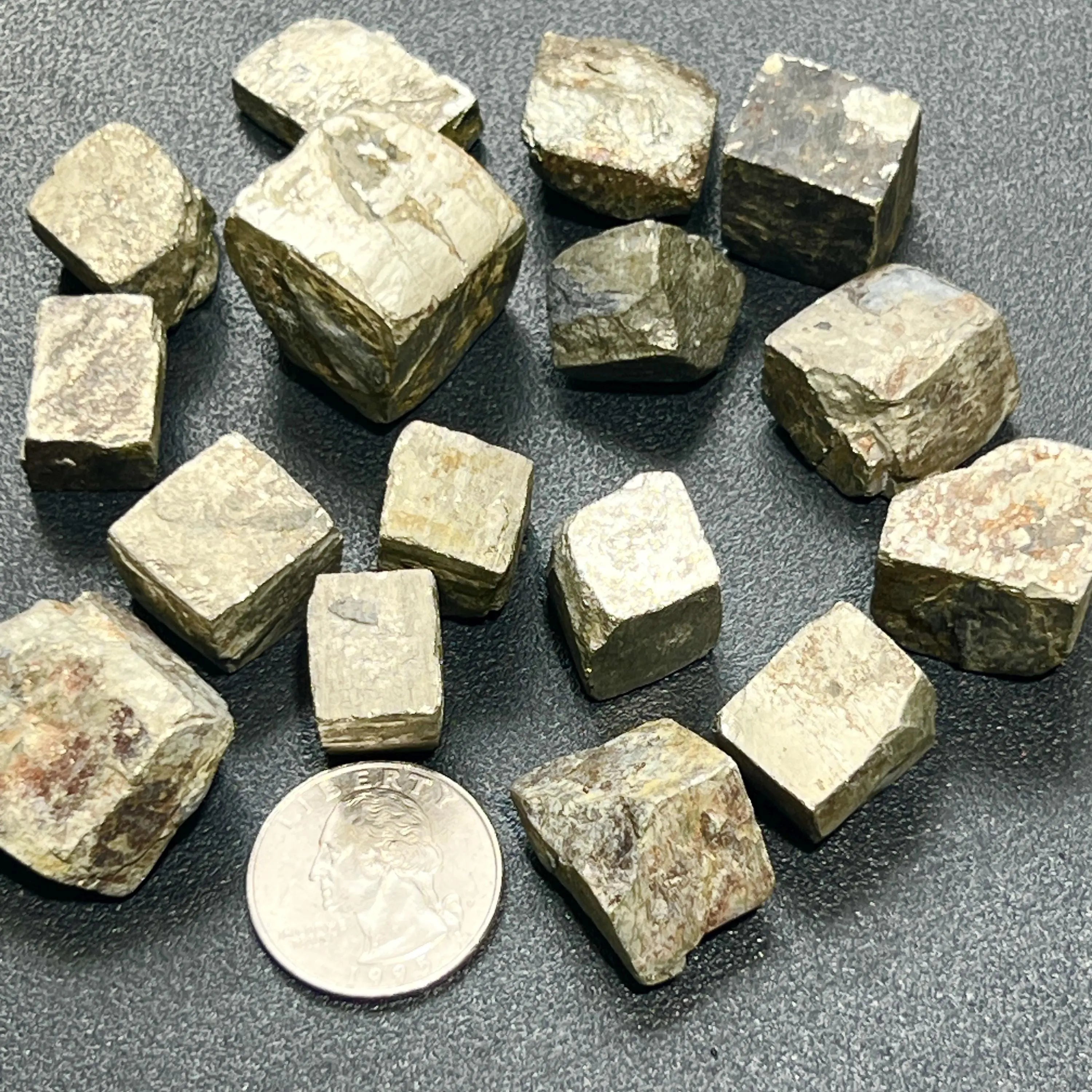 Gold Iron Pyrite Crystal Cubes Rough Raw (By The Piece or Pound) Fools Gold Wholesale | Home & Living > Home Decor > Home Accents > Rocks & Geodes | Wiccan Center