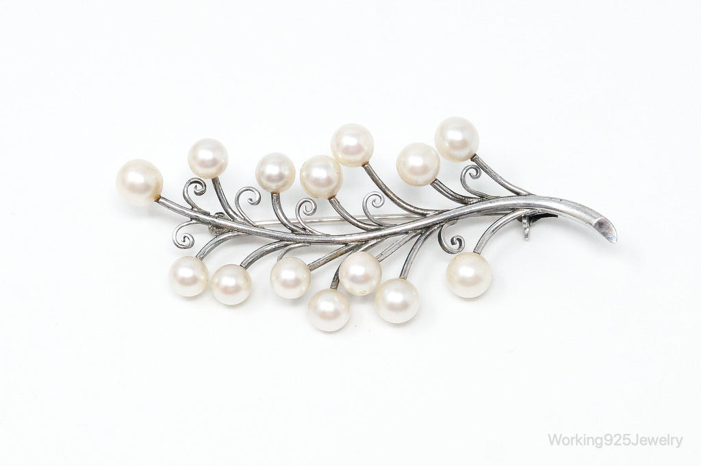 Antique K.T. Pearl Branch Sterling Silver Brooch Pin | Jewelry > Brooches, Pins & Clips | Wiccan Center