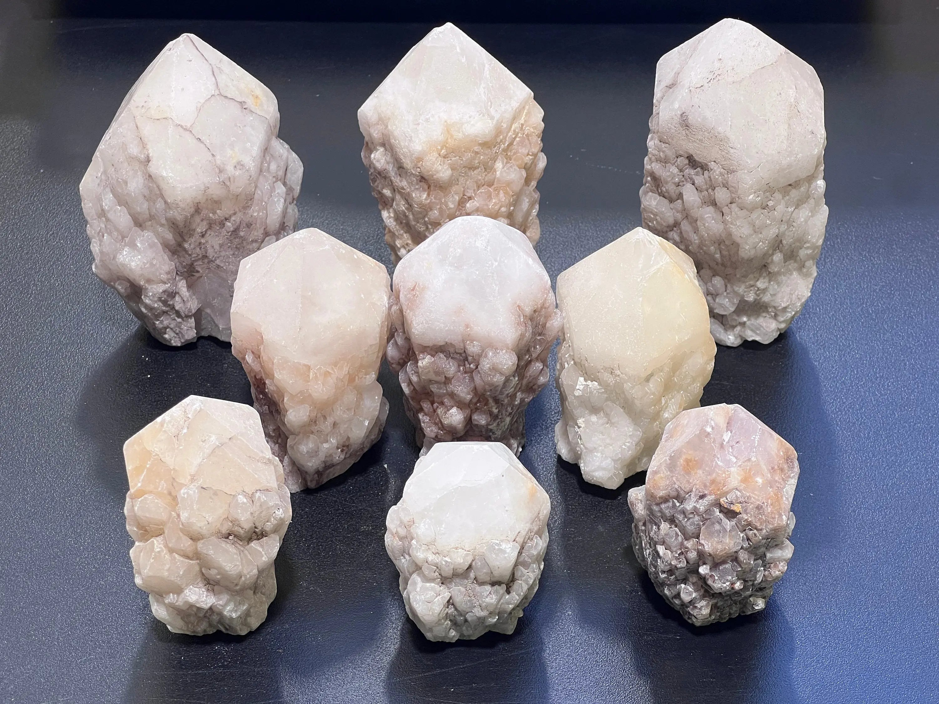 Candle Quartz Standing Crystal Point Towers ( S / M / L ) Rough Raw Carving | Home & Living > Home Decor > Home Accents > Rocks & Geodes | Wiccan Center