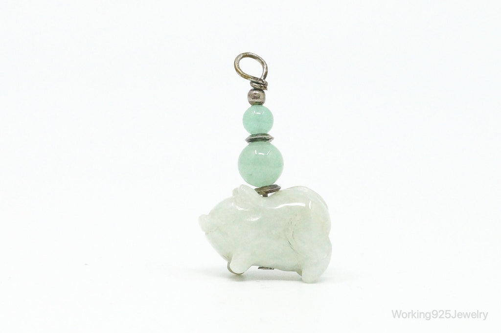 Vintage Carved Pig Jade Pendant | Jewelry > Necklaces > Pendants | Wiccan Center