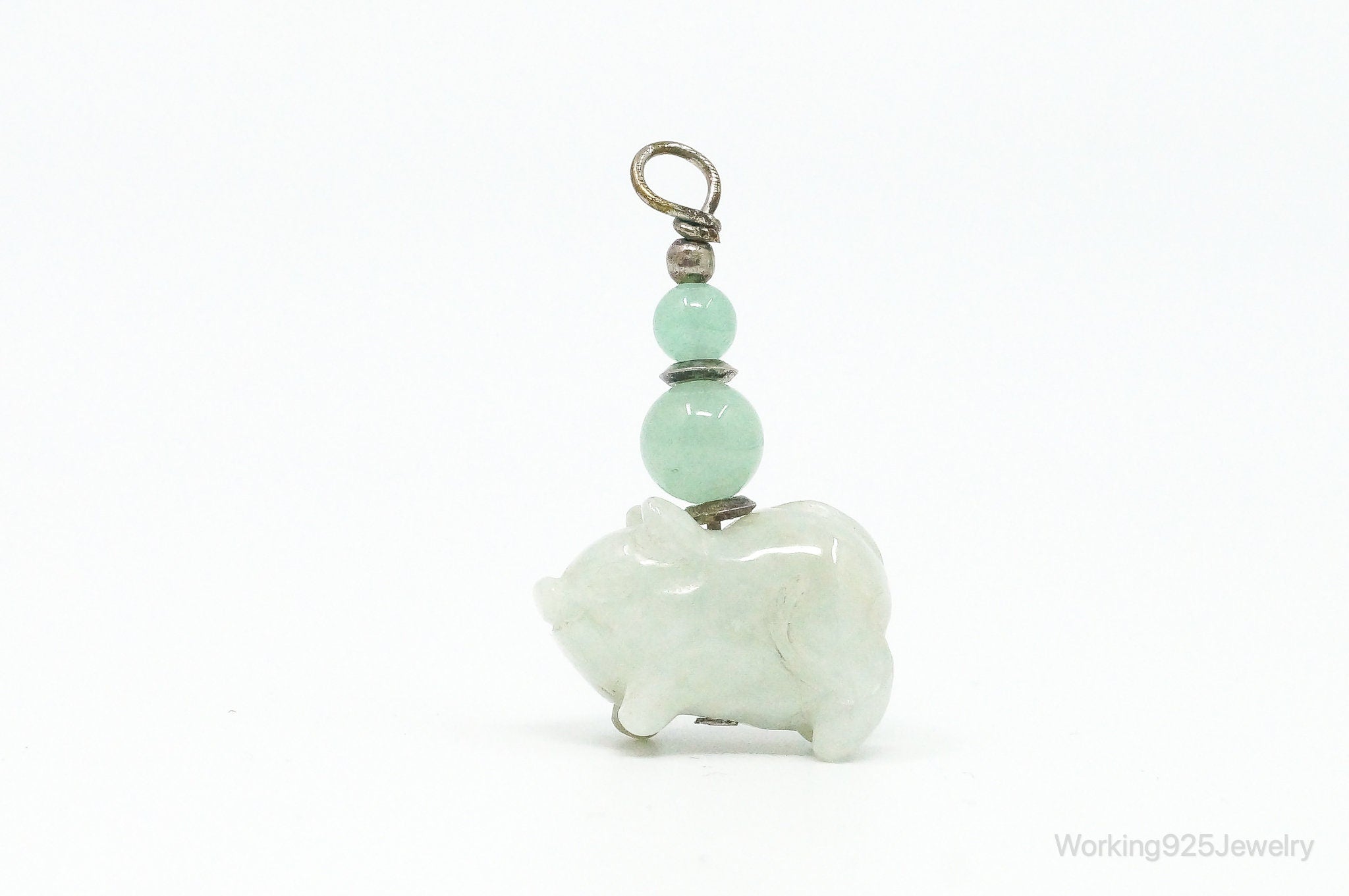 Vintage Carved Pig Jade Pendant | Jewelry > Necklaces > Pendants | Wiccan Center