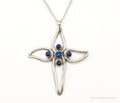 Vintage Native American FY Lapis Lazuli Sterling Silver Cross Necklace | Jewelry > Necklaces > Pendants | Wiccan Center