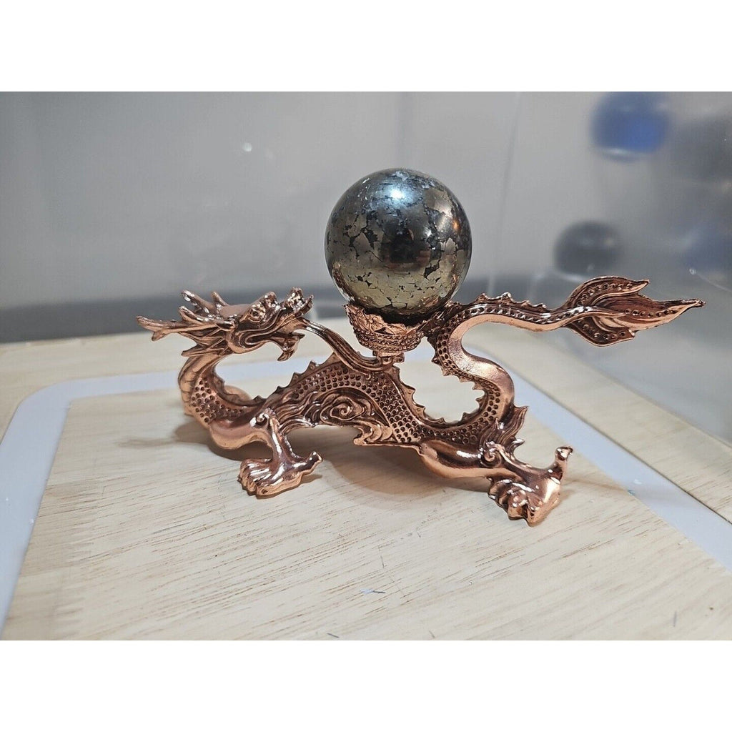 Chalcopyrite Crystal Sphere — 187g, Carved Quartz Ball for Reiki Healing | CrystalCloud Company | Crystal Spheres & Eggs | Wiccan Center