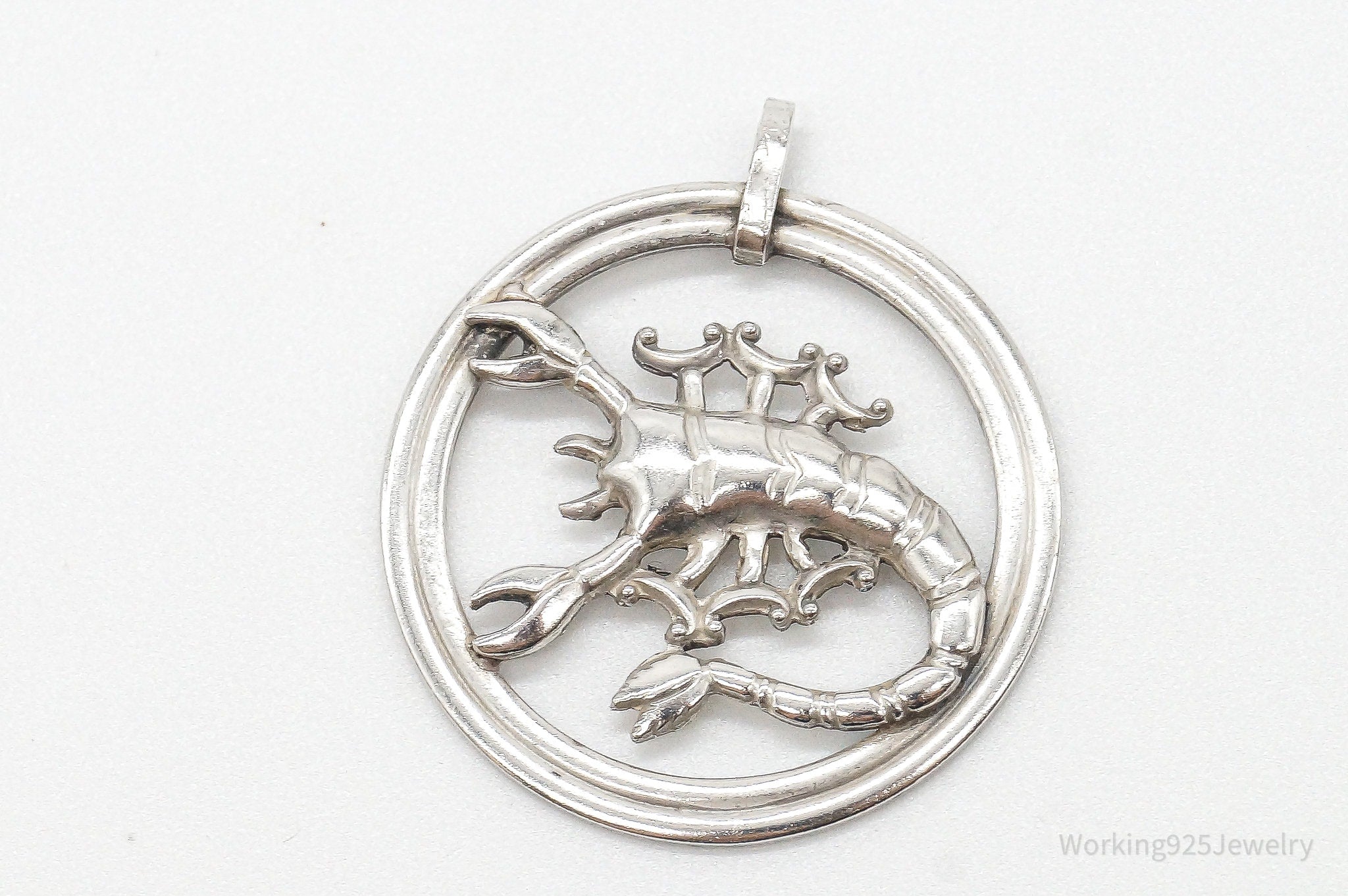 Large Vintage Designer Van Dell Scorpion Scorpio Sterling Silver Pendant | Jewelry > Necklaces > Pendants | Wiccan Center
