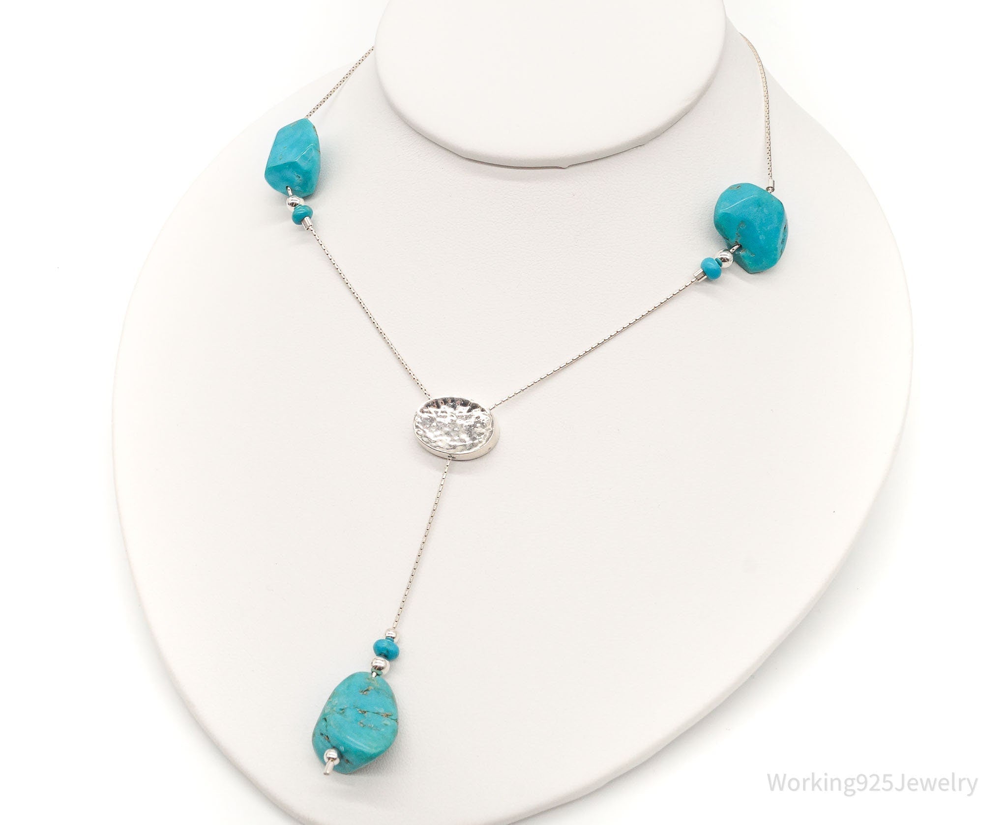Vintage Israel Designer Avi Soffer Turquoise Sterling Silver Necklace | Jewelry > Necklaces > Pendants | Wiccan Center