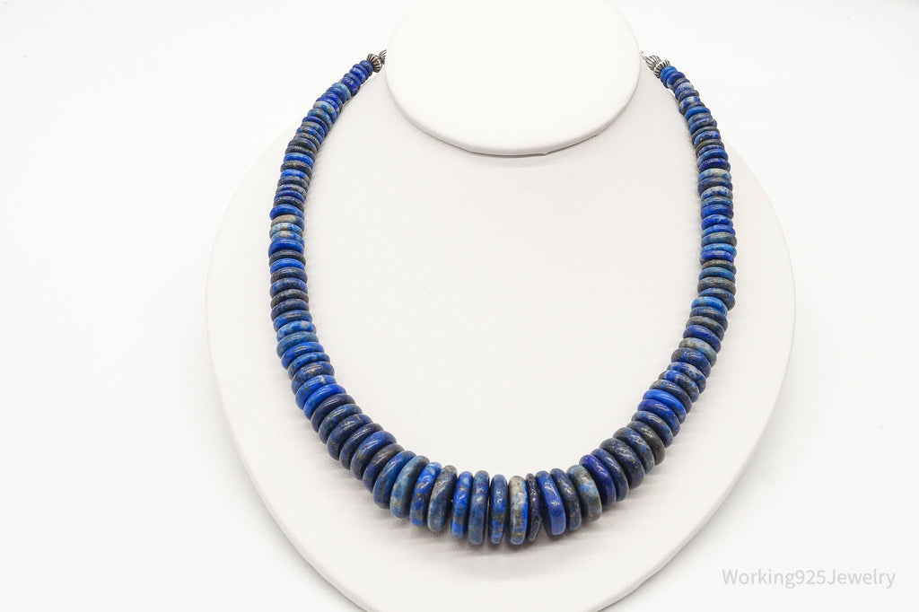 Vintage Southwestern Lapis Lazuli Bead Sterling Silver Necklace | Jewelry > Necklaces | Wiccan Center