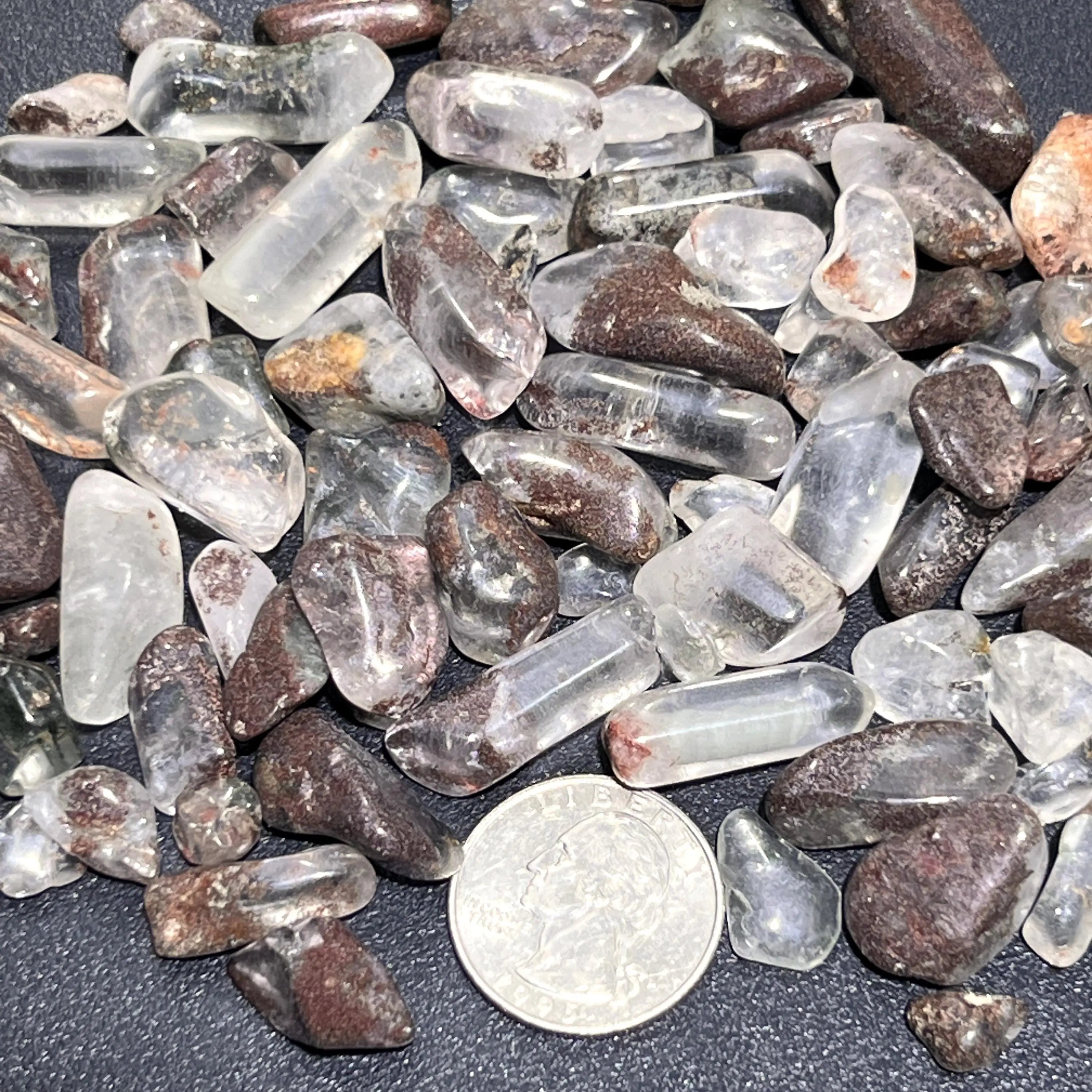 Garden Quartz Crystal (Mystical Lodolite) Small Tumbled Stones (By The Ounce Or Pound) Wholesale | Home & Living > Home Decor > Home Accents > Rocks & Geodes | Wiccan Center