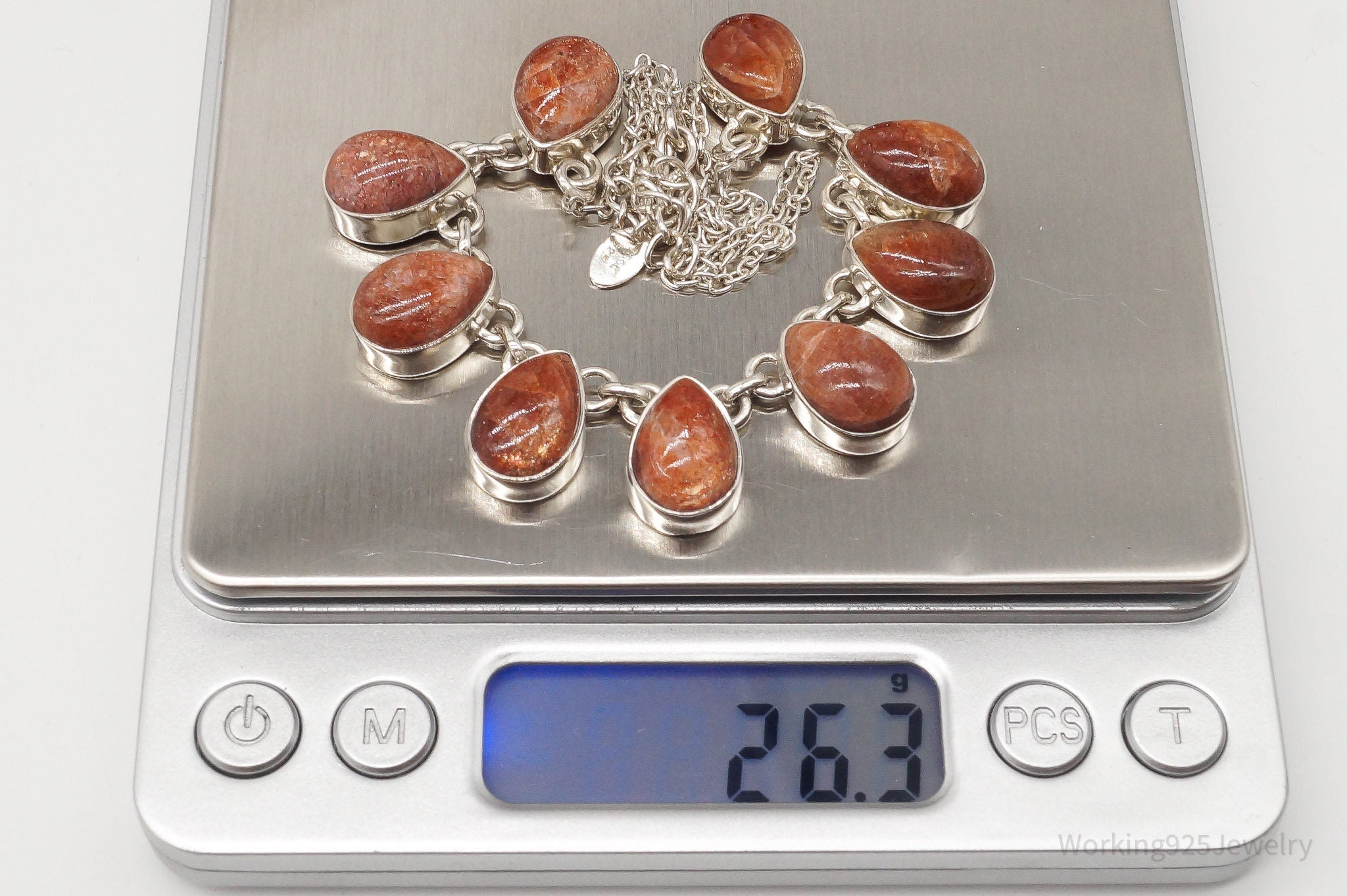 Vintage Designer TGGC Sunstone Sterling Silver Necklace | Jewelry > Necklaces > Pendants | Wiccan Center