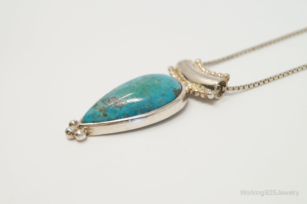 Designer Whitney Kelly WK Large Turquoise Sterling Silver Necklace | Jewelry > Necklaces > Pendants | Wiccan Center