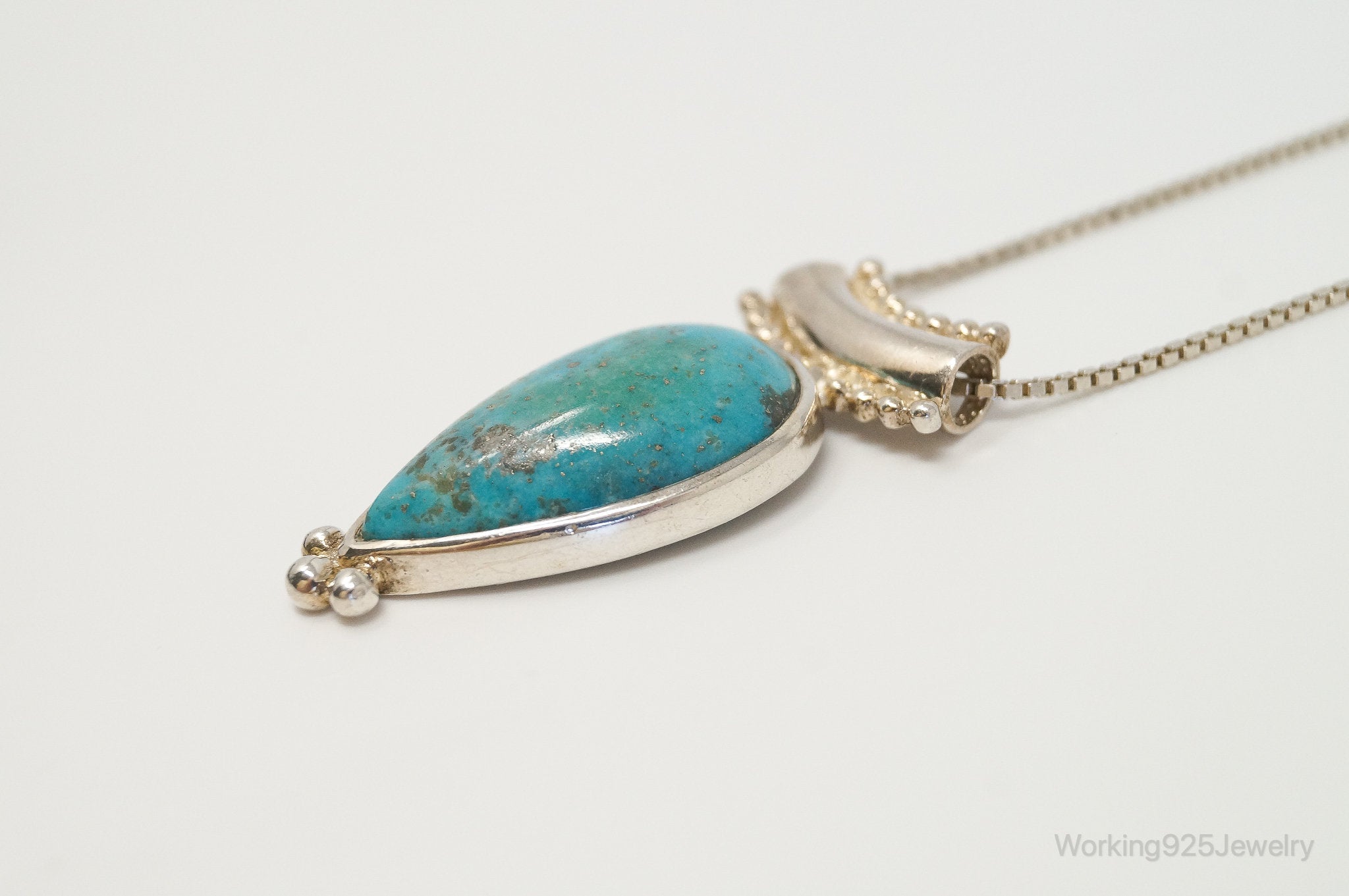 Designer Whitney Kelly WK Large Turquoise Sterling Silver Necklace | Jewelry > Necklaces > Pendants | Wiccan Center