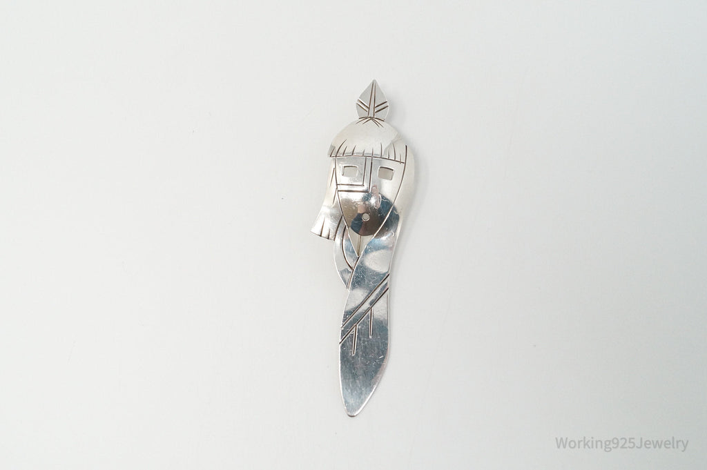 Vintage Native American RMJ Handmade Sterling Silver Brooch Pendant | Jewelry > Necklaces > Pendants | Wiccan Center