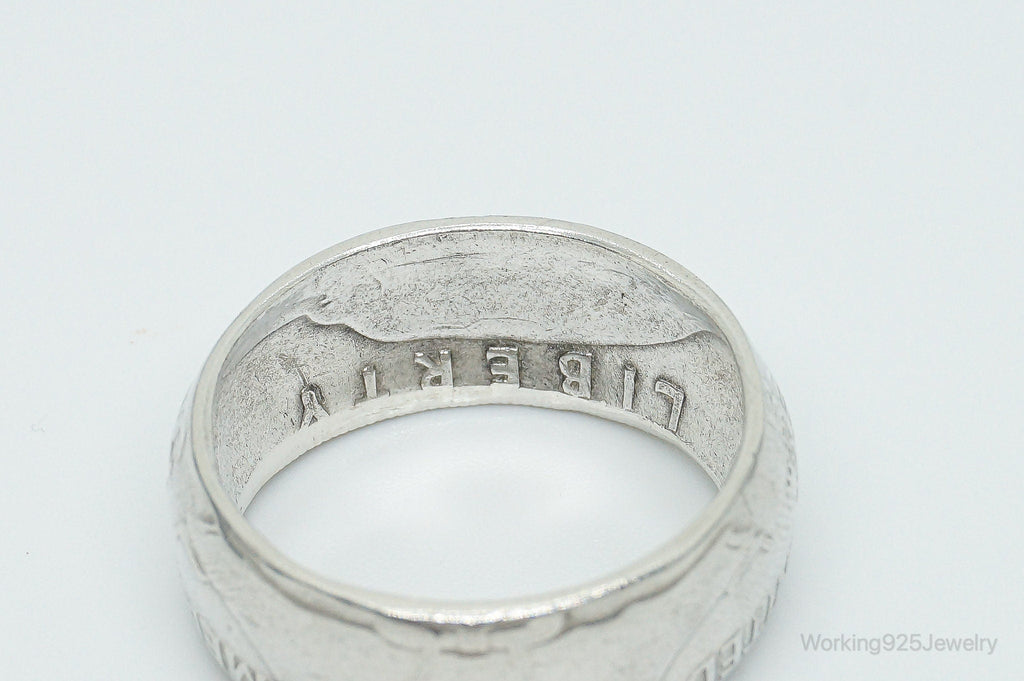 Vintage 1958 Half Dollar Silver Ring - Size 12.25 | Jewelry > Rings | Wiccan Center