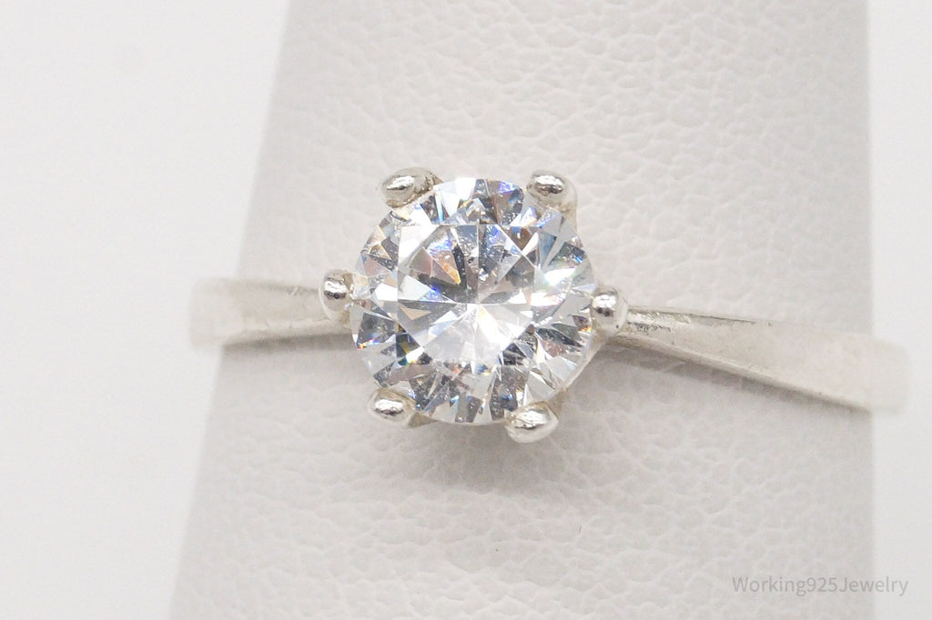 Vintage Cubic Zirconia Sterling Silver Ring - Size 6.5 | Jewelry > Rings | Wiccan Center