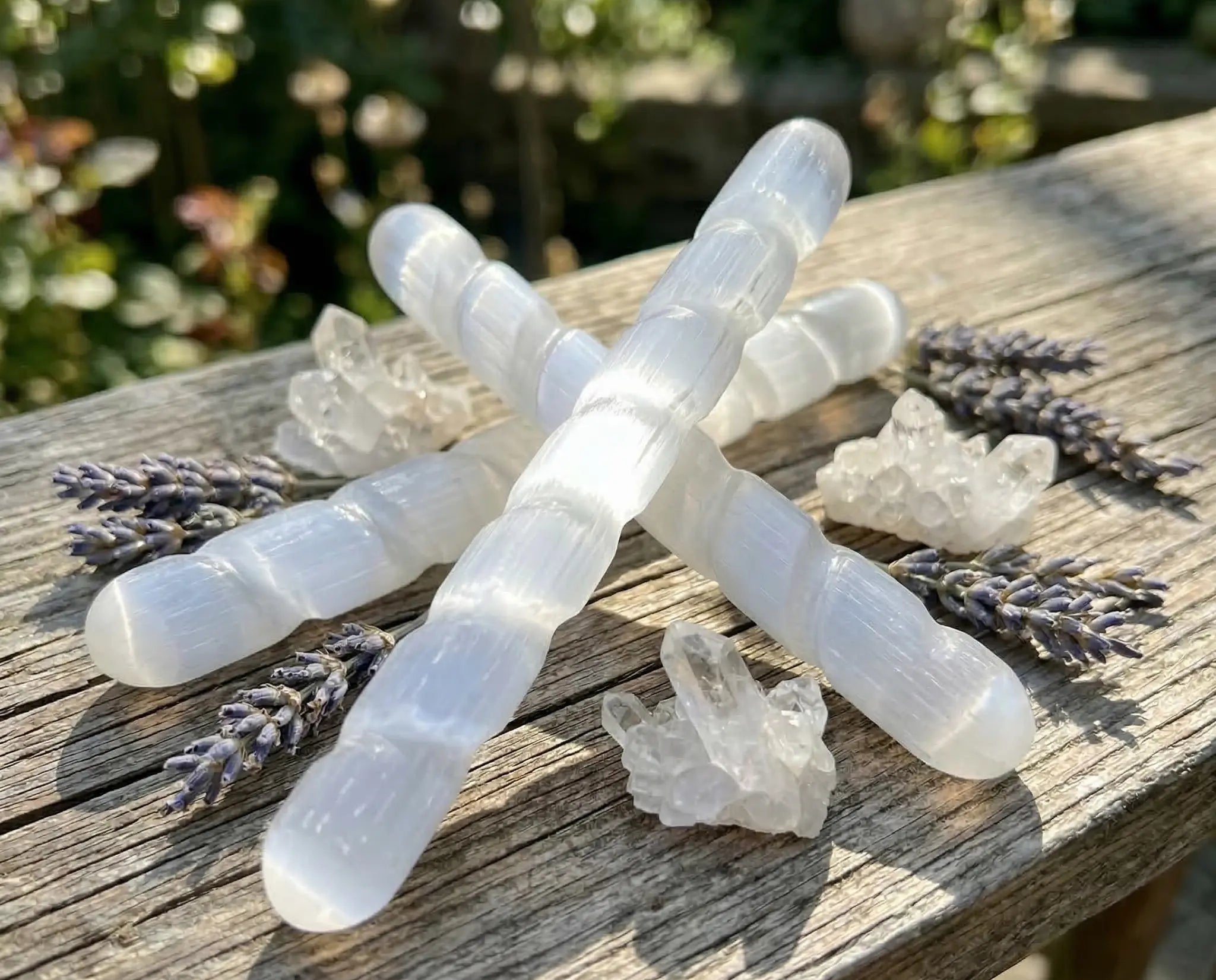 Selenite Satin Spar Crystal Spiral Wand Carving (5-6 Inches) | Home & Living > Spirituality & Religion > Prayer Beads & Charms > Metaphysical Crystals | Wiccan Center