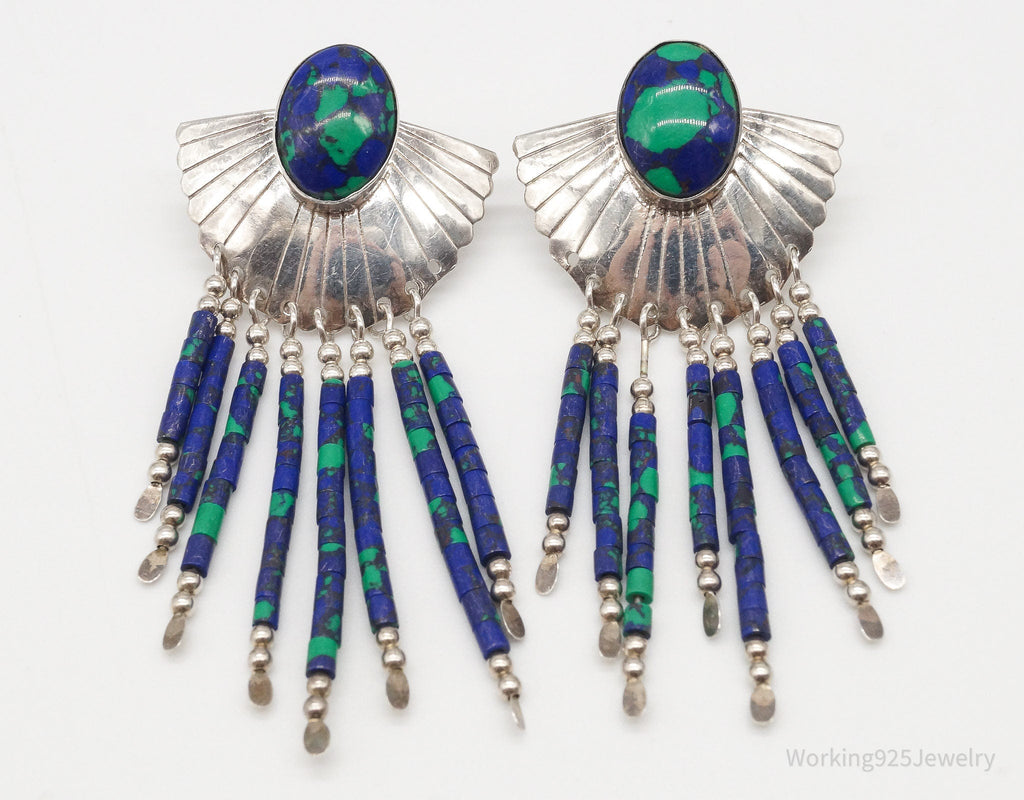 Vintage Native American Azurite Sterling Silver Earrings | Jewelry > Earrings | Wiccan Center