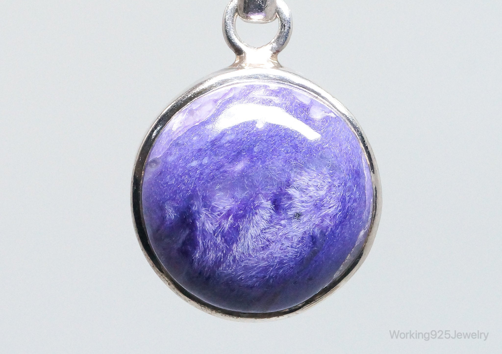 Vintage Large Purple Gemstone Sterling Silver Necklace Pendant | Jewelry > Necklaces > Pendants | Wiccan Center