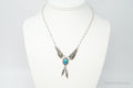 Vintage Native American Unsigned Turquoise Sterling Silver Necklace | Jewelry > Necklaces > Pendants | Wiccan Center