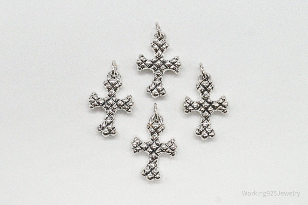 Vintage Puffy Hollow Cross Sterling Silver Pendants | Jewelry > Necklaces > Pendants | Wiccan Center