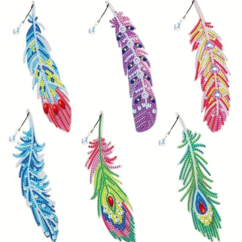 Feather Diamond Art Bookmarks
