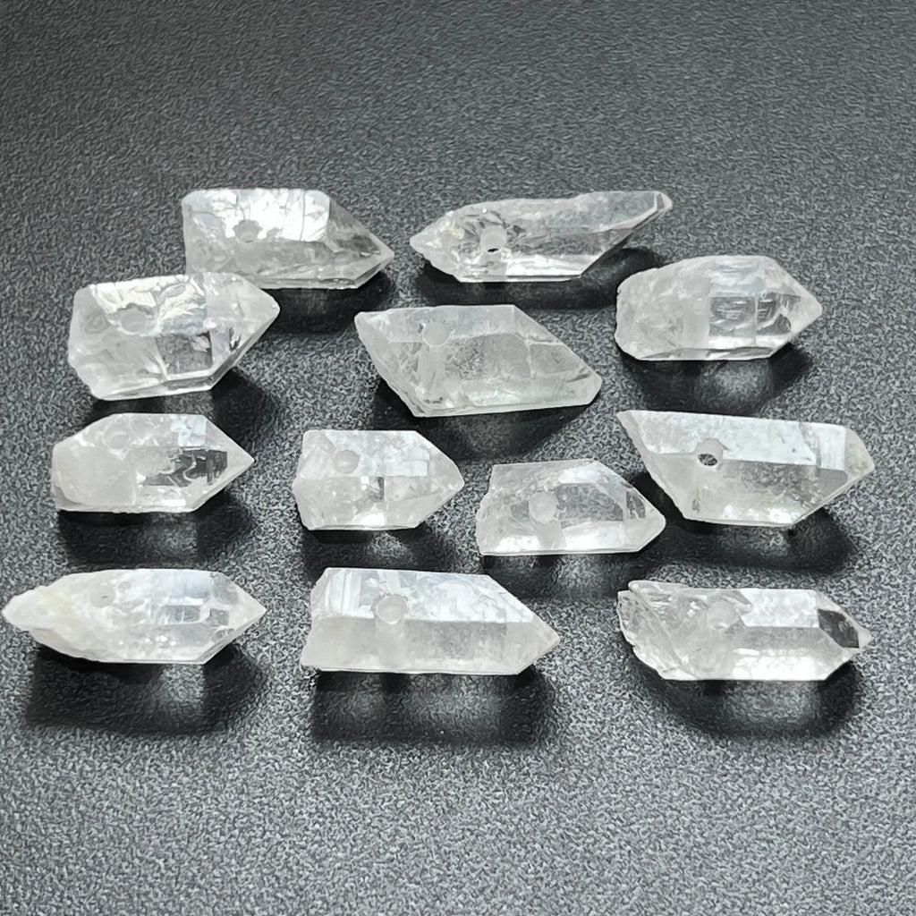 Drilled Clear Quartz Crystal Points (2mm Hole) Wholesale Pendant Beads | Craft Supplies & Tools > Beads, Gems & Cabochons > Charms & Pendants > Charms | Wiccan Center