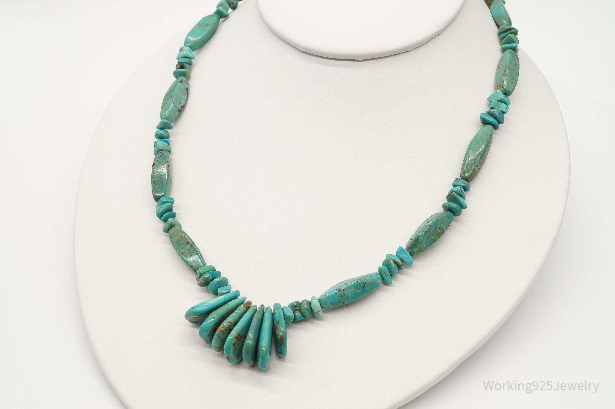 Vintage Native American Turquoise Bead Necklace 18" | Jewelry > Necklaces | Wiccan Center