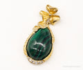 Designer Ross Simons Malachite Cubic Zirconia Gold Over Sterling Silver Pendant | Jewelry > Necklaces > Pendants | Wiccan Center
