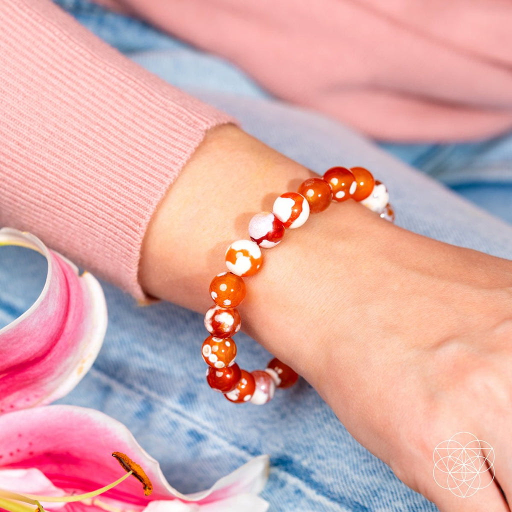 Feminine Force – Carnelian Orca Agate Bracelet | Bracelet | Wiccan Center