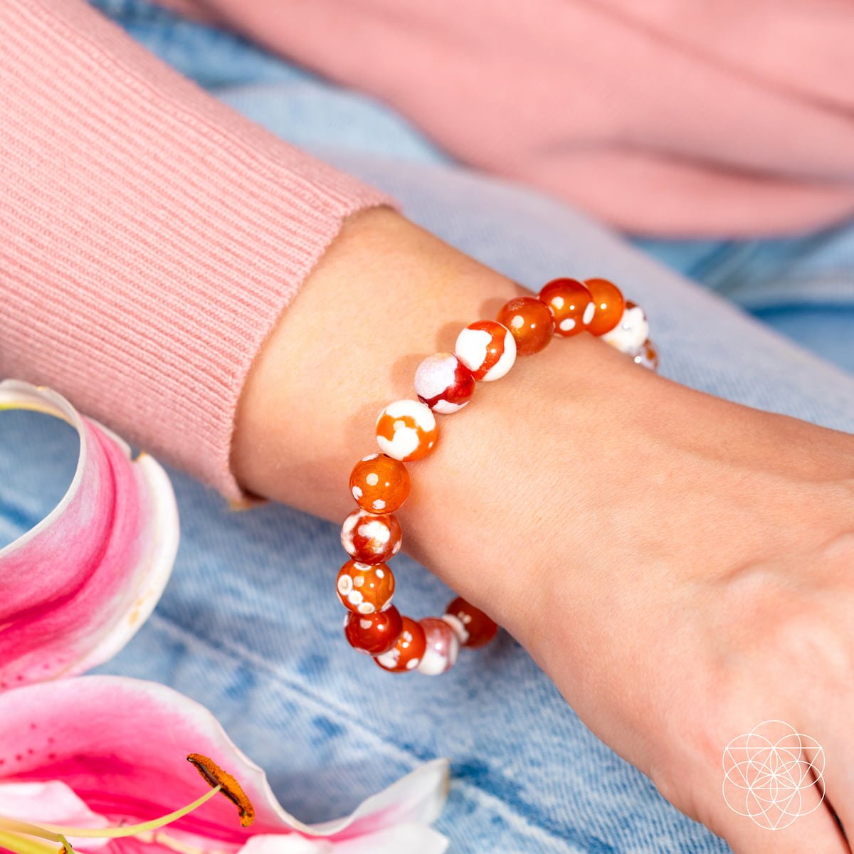 Feminine Force – Carnelian Orca Agate Bracelet | Bracelet | Wiccan Center