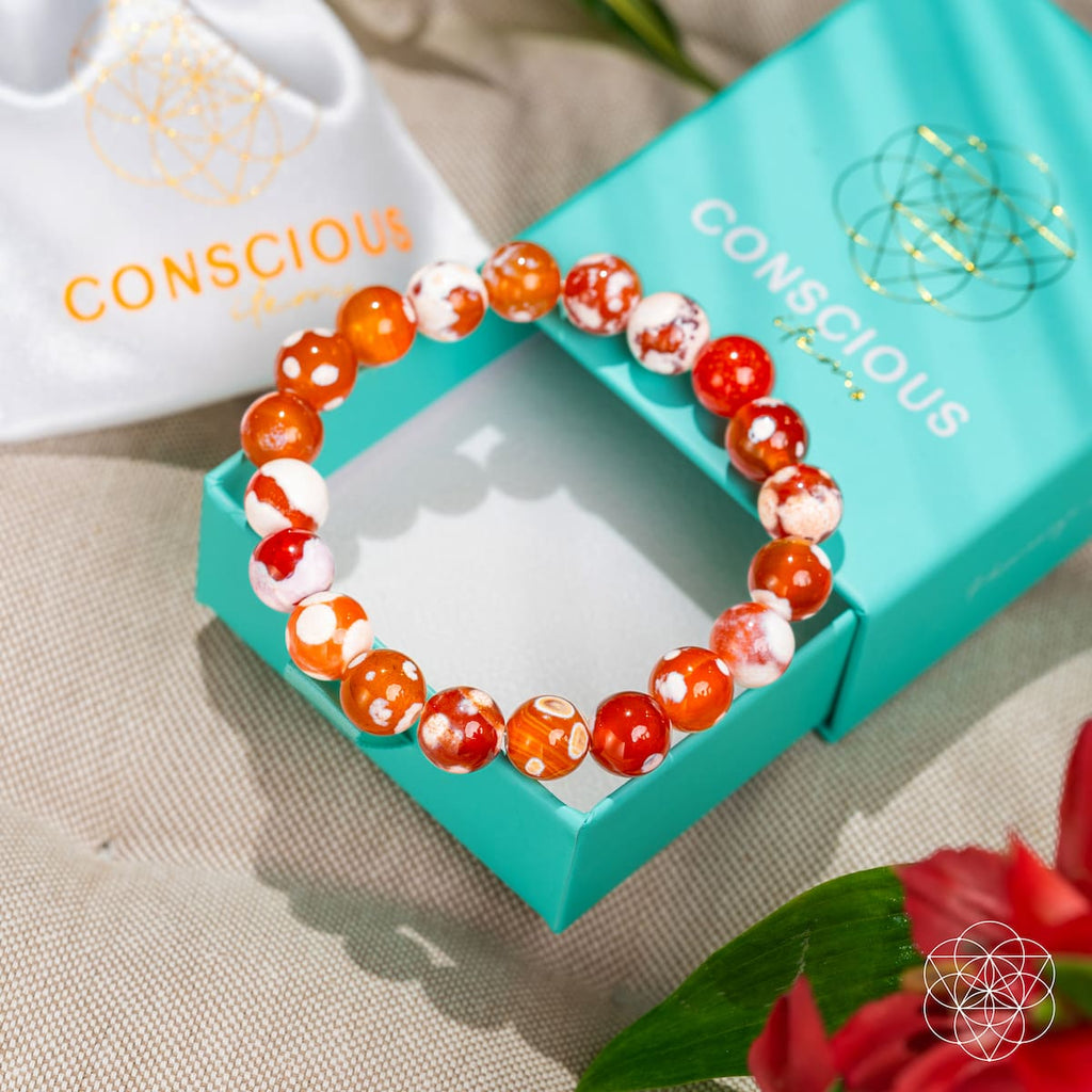 Feminine Force – Carnelian Orca Agate Bracelet | Bracelet | Wiccan Center