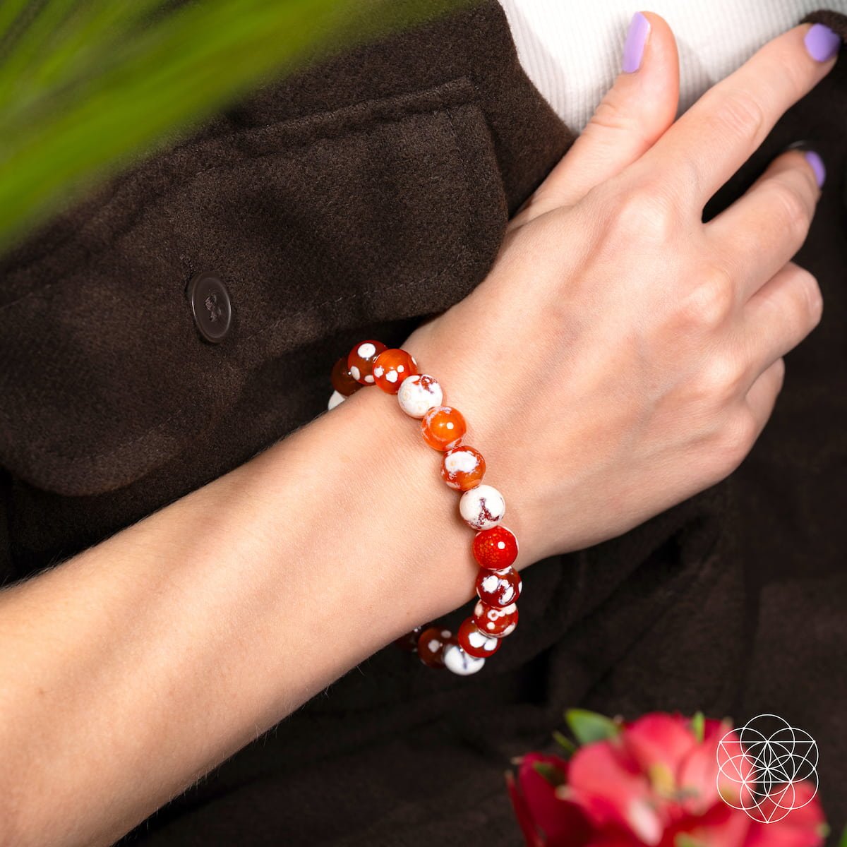 Feminine Force – Carnelian Orca Agate Bracelet | Bracelet | Wiccan Center