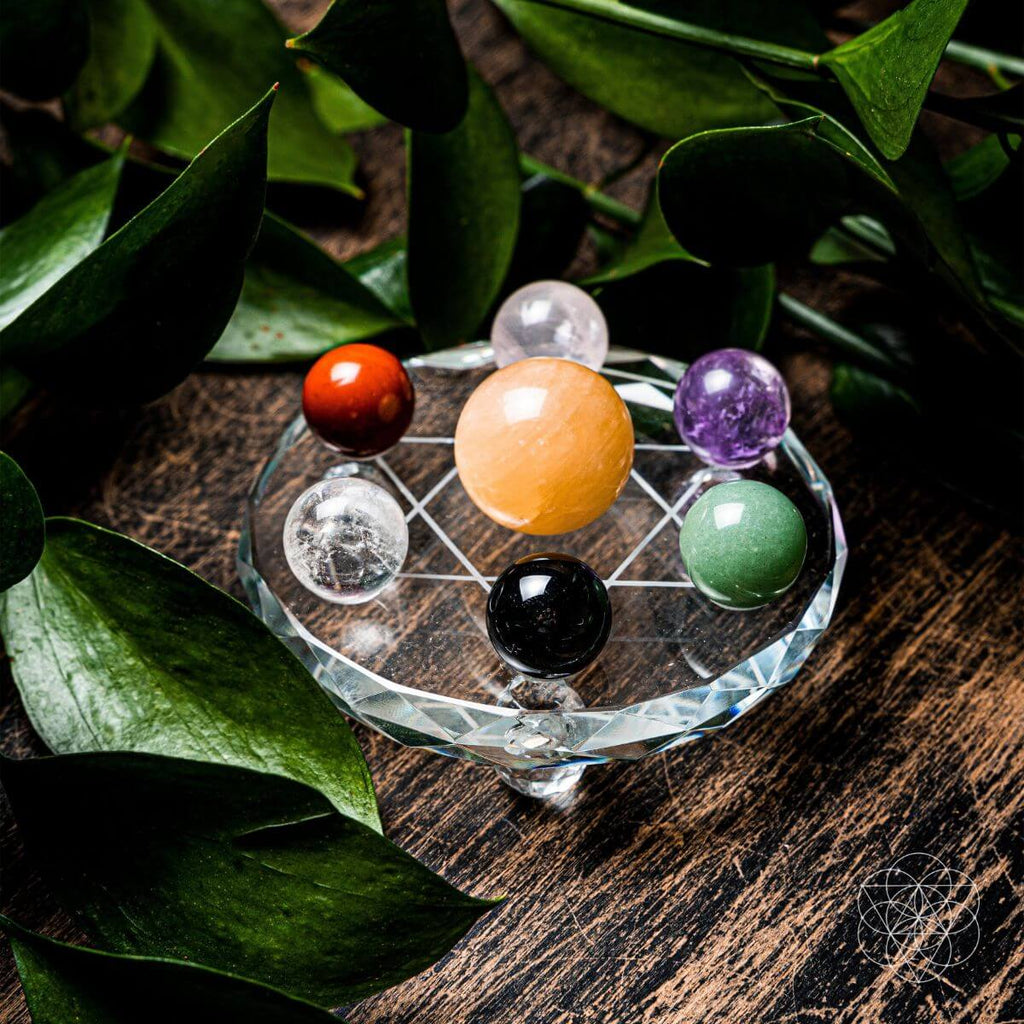 Feng Shui Crystal Ball Set | Sphere & Heart | Wiccan Center