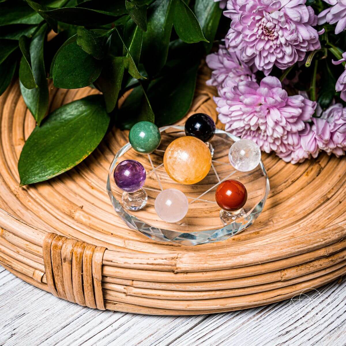 Feng Shui Crystal Ball Set | Sphere & Heart | Wiccan Center