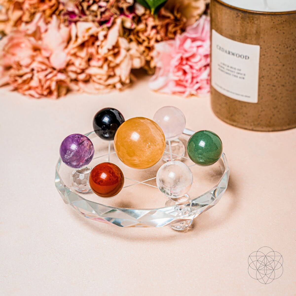 Feng Shui Crystal Ball Set | Sphere & Heart | Wiccan Center