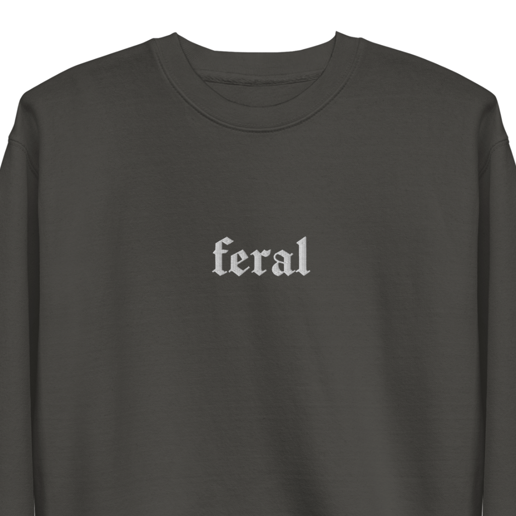 Feral Blackout Embroidered Sweatshirt | Sweatshirt | Wiccan Center