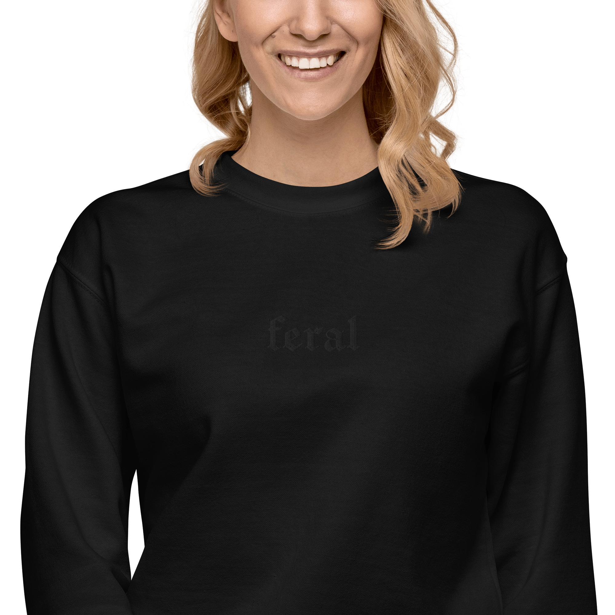 Feral Blackout Embroidered Sweatshirt | Sweatshirt | Wiccan Center