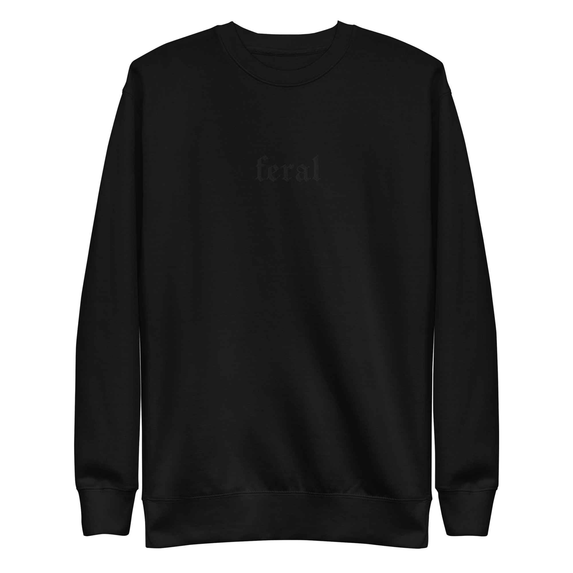 Feral Blackout Embroidered Sweatshirt | Sweatshirt | Wiccan Center