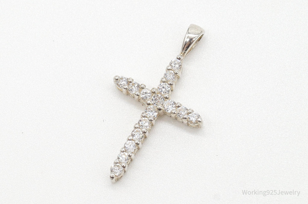 Vintage Designer Avon Cubic Zirconia Cross Sterling Silver Pendant | Jewelry > Necklaces > Pendants | Wiccan Center