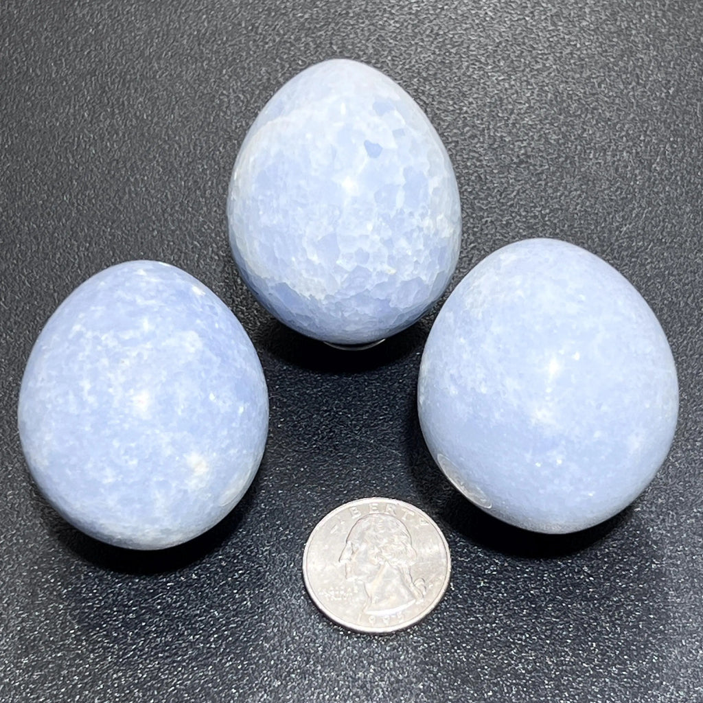 Blue Celestite Crystal Egg Polished Carving Wholesale Gemstone Decor Supply | Home & Living > Home Decor > Home Accents > Rocks & Geodes | Wiccan Center