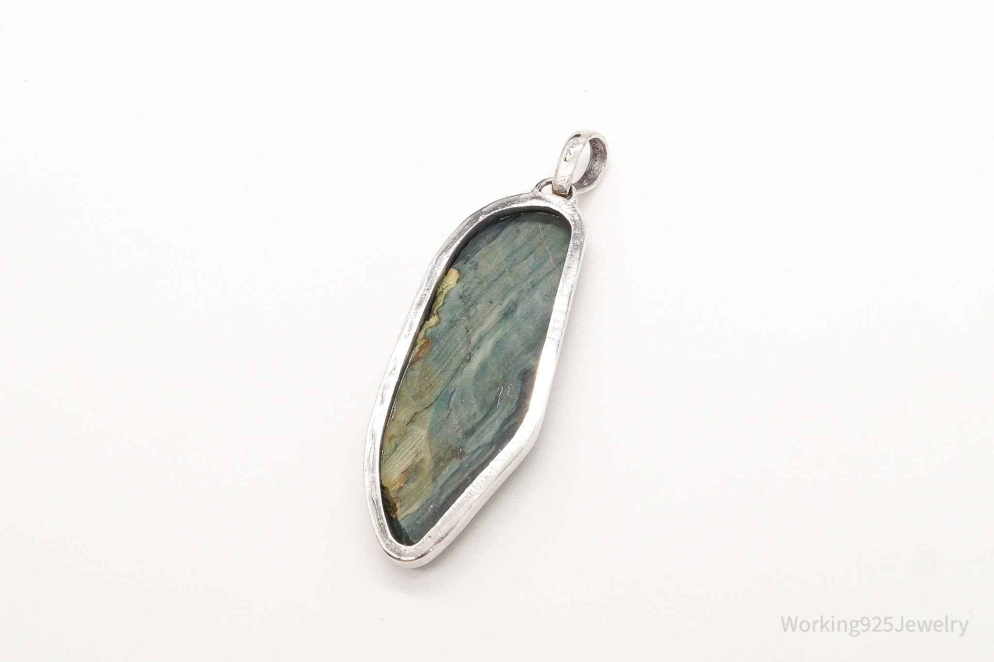 Vintage Large Jasper Sterling Silver Pendant | Jewelry > Necklaces > Pendants | Wiccan Center