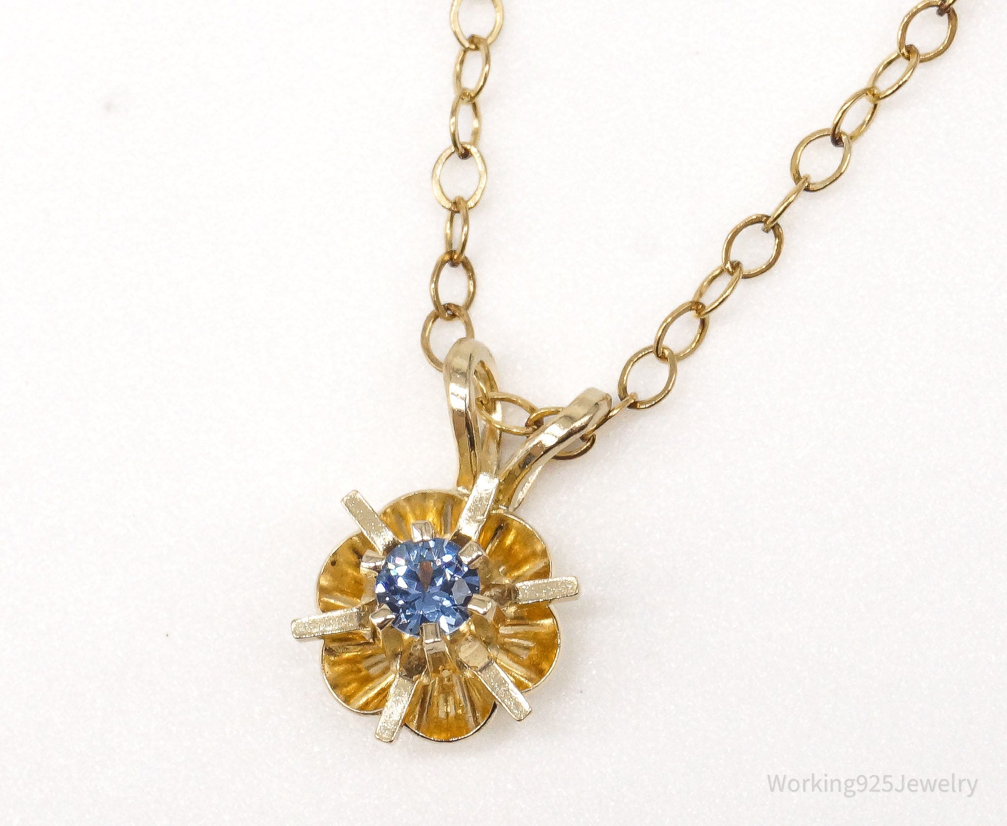 Vintage Topaz 14K Gold Filled Chain Link Necklace | Jewelry > Necklaces | Wiccan Center