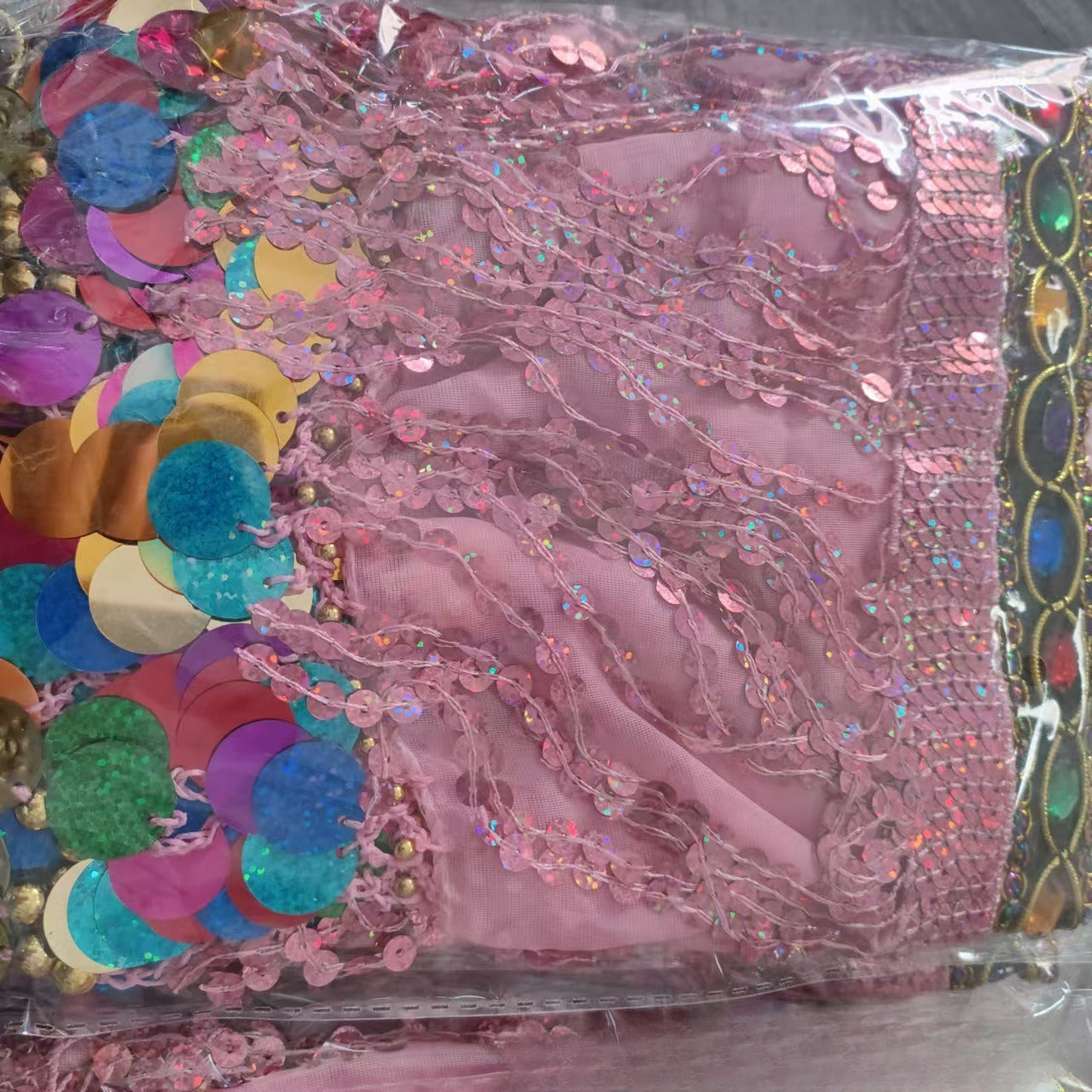 Belly Dance Sequin Fringe Waist Scarf Indian Dance Performance Belt | 0 | Wiccan Center