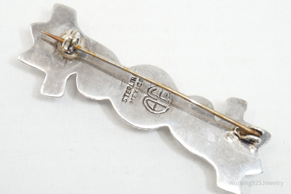 Vintage Mexican Amethyst AME Modern Sterling Silver Brooch Pin | Jewelry > Necklaces | Wiccan Center