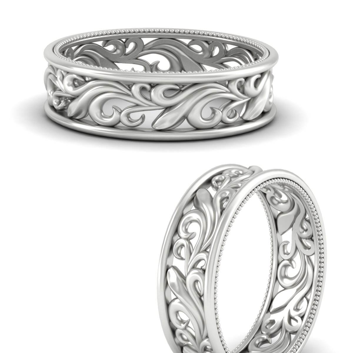 Filigree Women Wedding Band