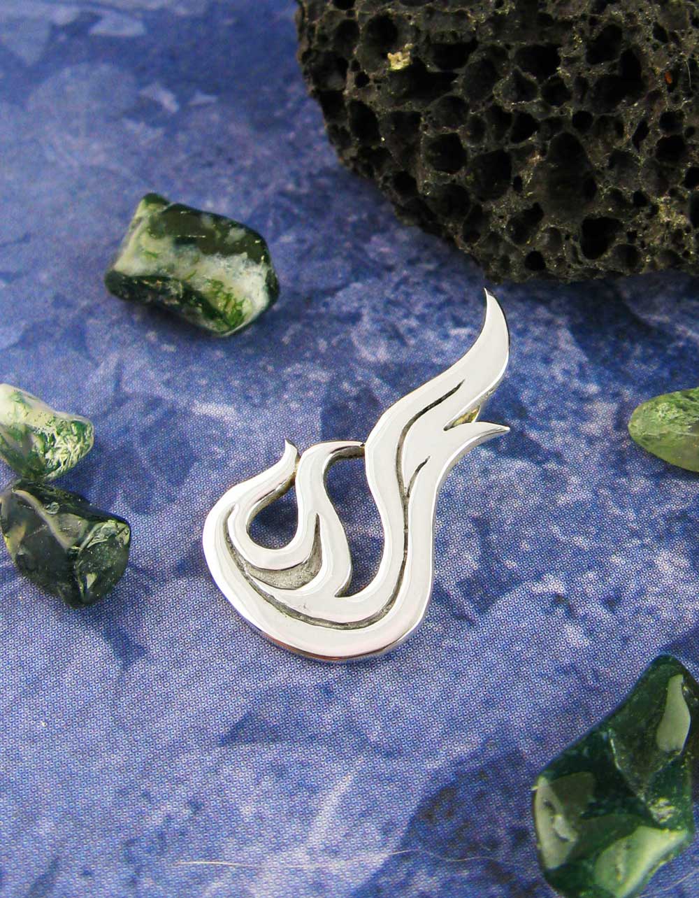 Flame Pendant, Handmade - 925 Sterling Silver | Handmade > Silver | Wiccan Center